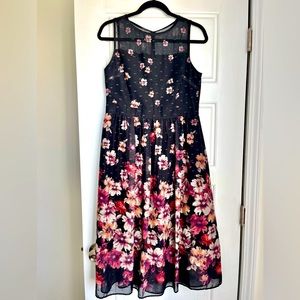 Floral Black Dress